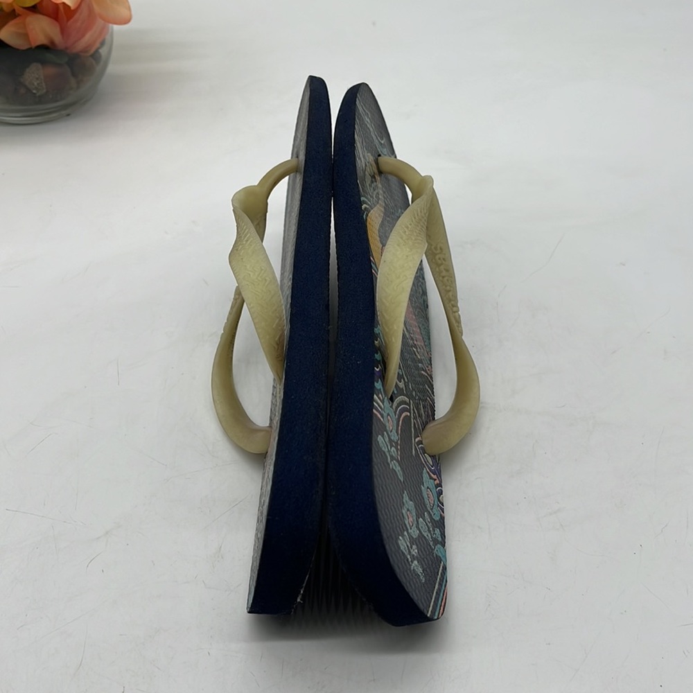 Havaianas Navy Gold Flip Flop Sandals Sz 39-40. FFT2847E - Picture 5 of 7